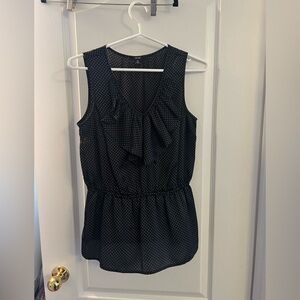 Jacob Black Sleeveless Top with White Dots